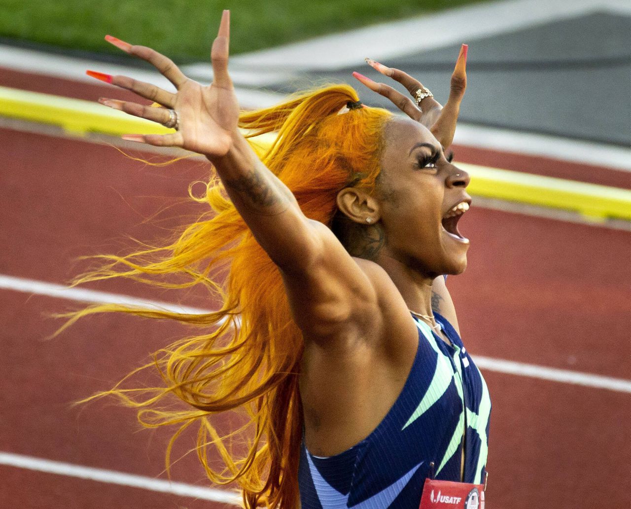 Sha'Carri Richardson, marea favorită azi la aurul olimpic de la 100 m, este o apariție! Piercing-uri și tatuaje peste tot + o suspendare pentru canabis_21