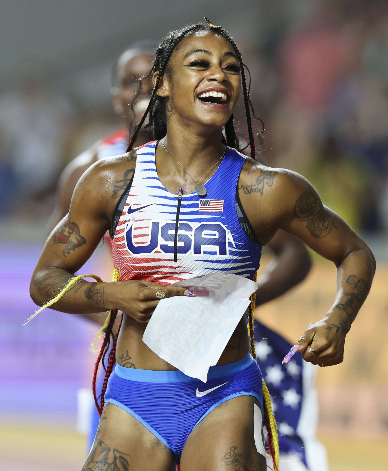 Sha'Carri Richardson, marea favorită azi la aurul olimpic de la 100 m, este o apariție! Piercing-uri și tatuaje peste tot + o suspendare pentru canabis_9