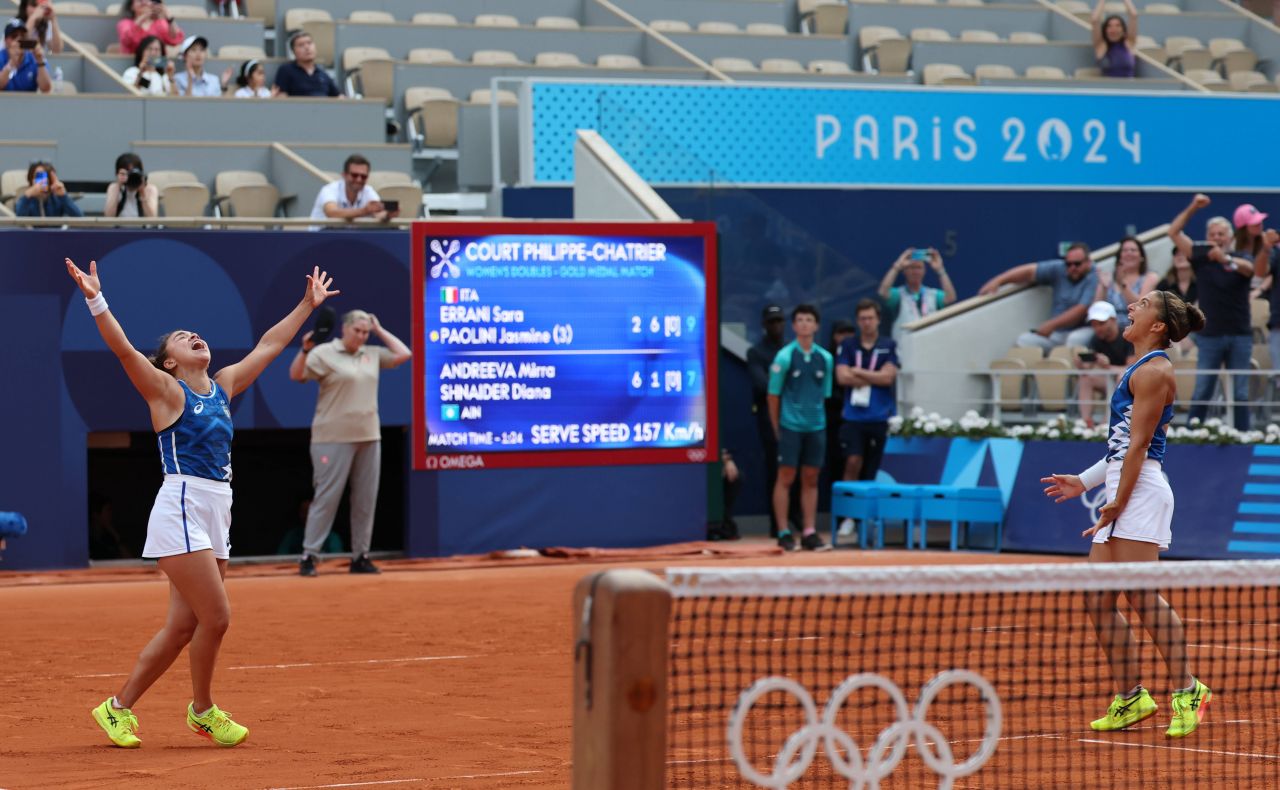 „David vs. Goliat,” ediția J.O. de la Paris 2024. Italiencele de aur la tenis dublu feminin au compensat lipsa înălțimii_13