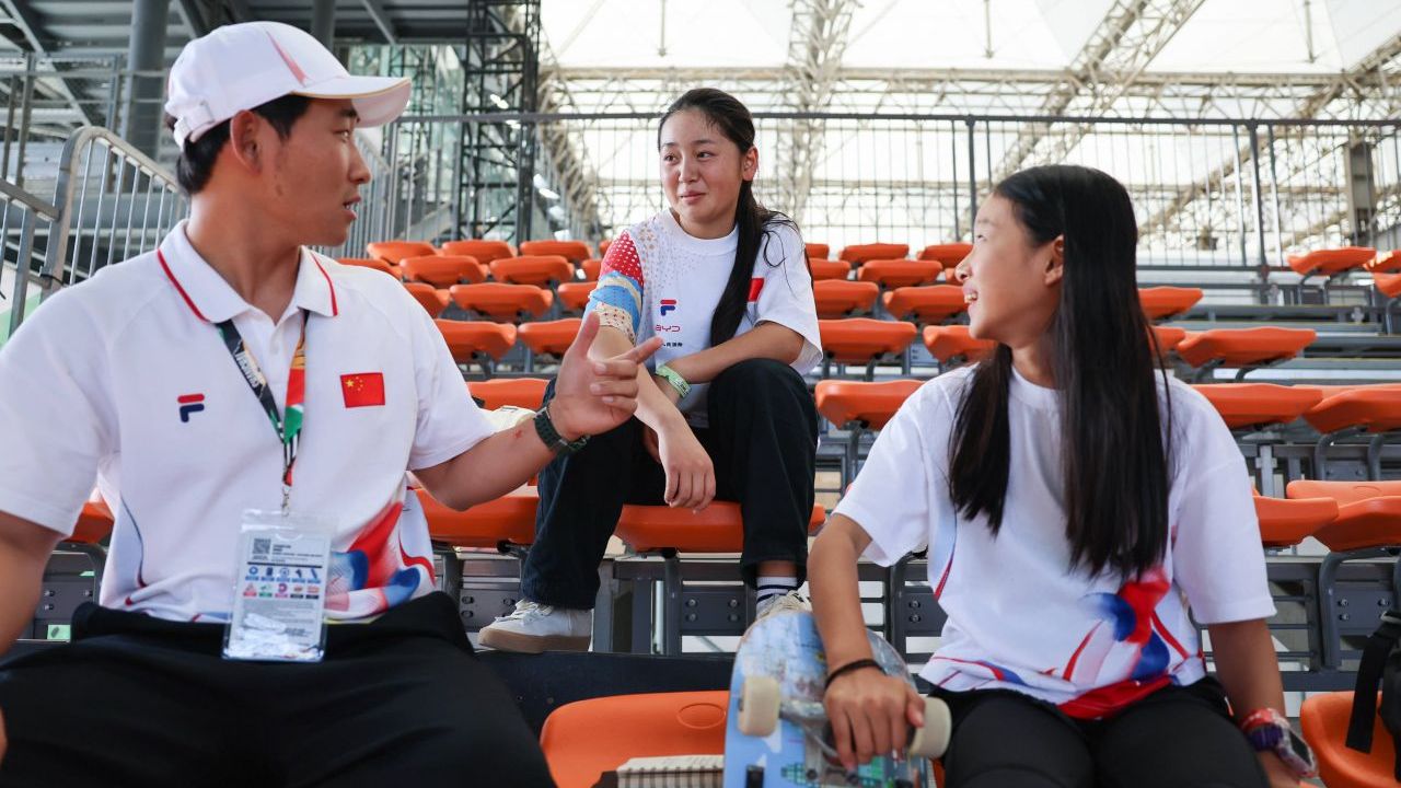 Zheng Haohao cel mai tanar sportiv China Jocurile Olimpice Skateboarding