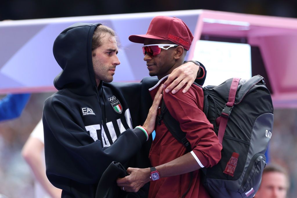 saritura in inaltime Gianmarco Tamberi Jocurile Olimpice 2024 Mutaz Essa Barshim