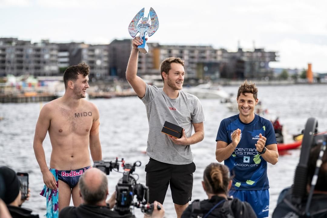 Medalie de bronz! Constantin Popovici rămâne în lupta pentru un nou titlu în Seria Mondială Red Bull Cliff Diving _2