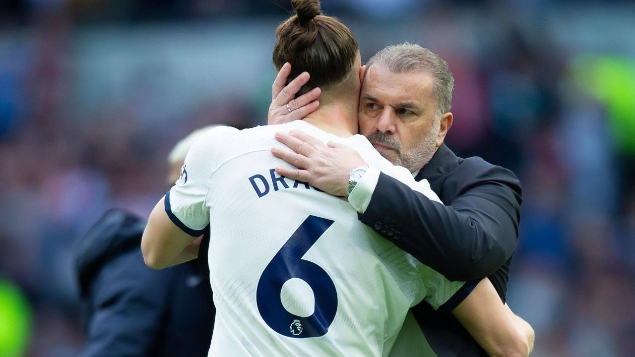 radu dragusin Ange Postecoglou Leicester Tottenham