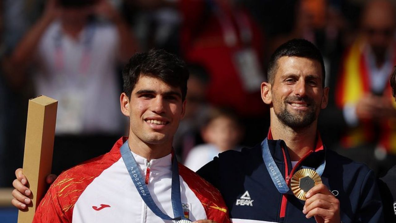 Novak Djokovic Andre Agassi Carlos Alcaraz Flushing Meadows John McEnroe