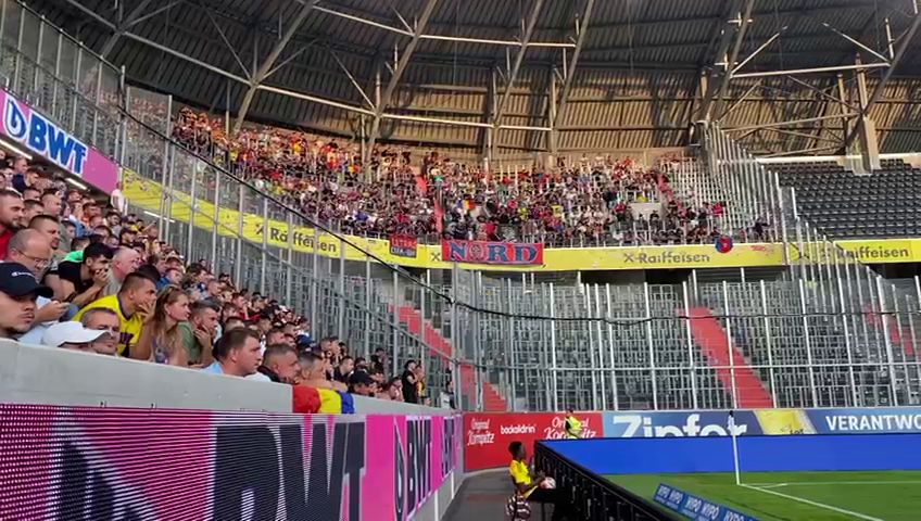 Cum au fost surprinși fanii FCSB aflați pe stadion în Linz, la meciul cu LASK_1