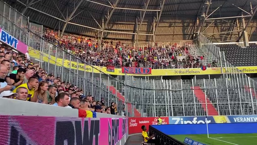 Cum au fost surprinși fanii FCSB aflați pe stadion în Linz, la meciul cu LASK_2