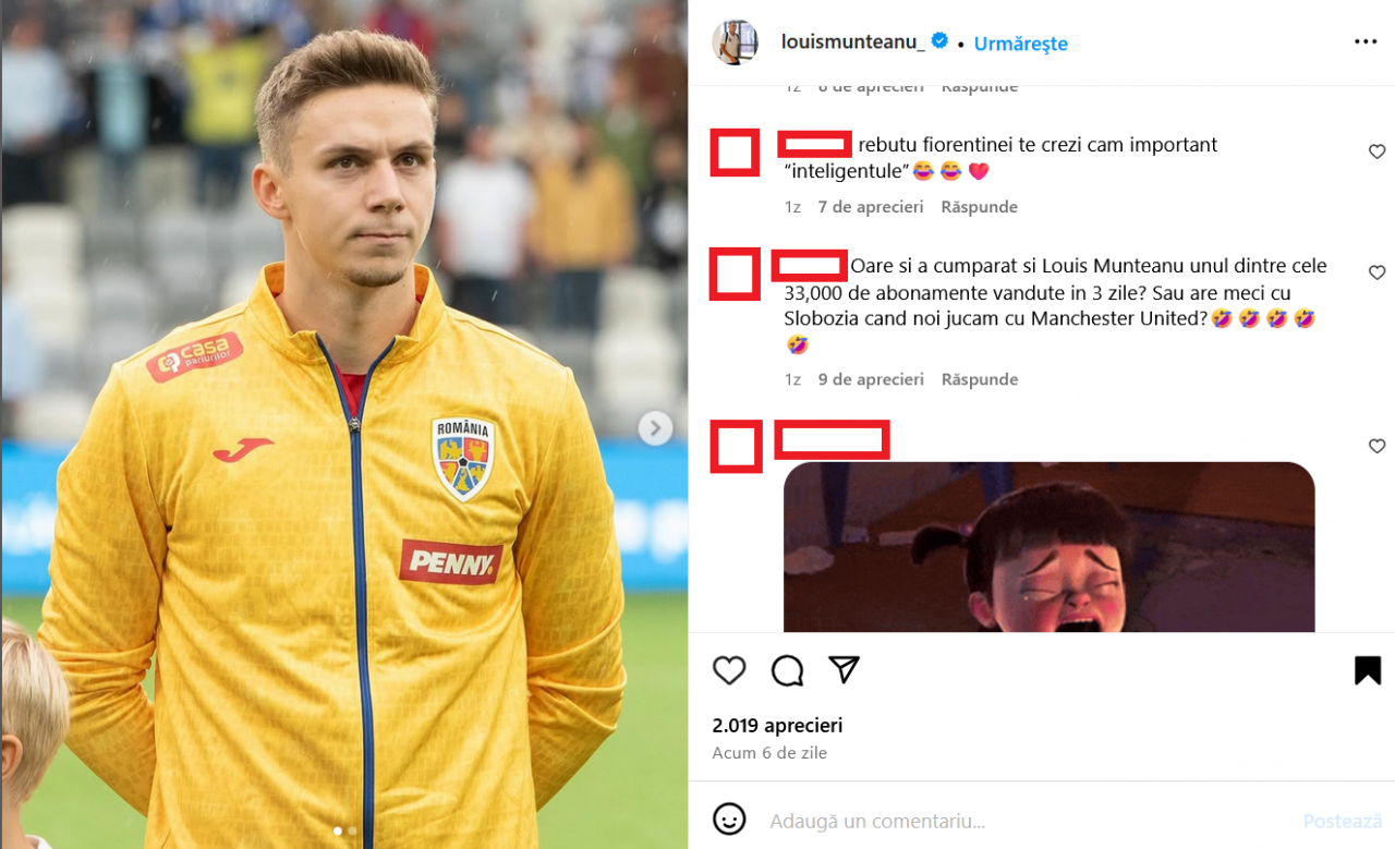 Mesaje oribile primite de Louis Munteanu. Val de jigniri și amenințări după meciul cu FCSB_5